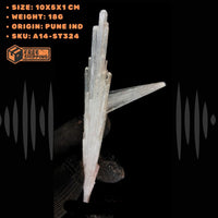 Natural Scolecite Stone 18g Zeolite Crystal Mineral Specimen from India