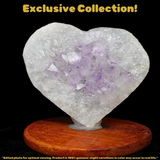 Amethyst Heart Cluster 707g Reiki Healing Crystal Crown Chakra Stone