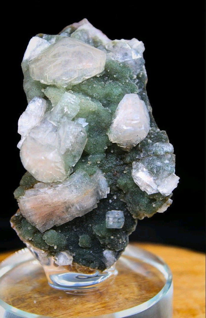 Rare Multi-Color Chalcedony on Heulandite Mineral Specimen 120g India