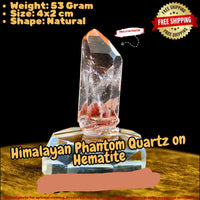 Rare Phantom Quartz Scenic Crystal 53g Unique Mineral Specimen India