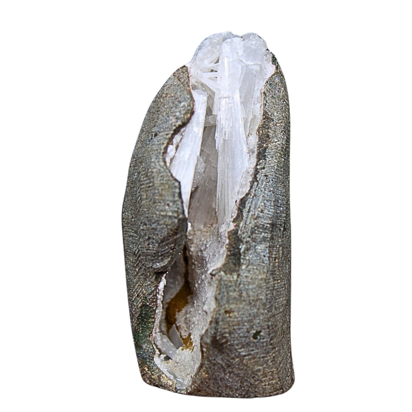 Scolecite Geode 125g Natural Crystal for Reiki Chakra Healing Energy