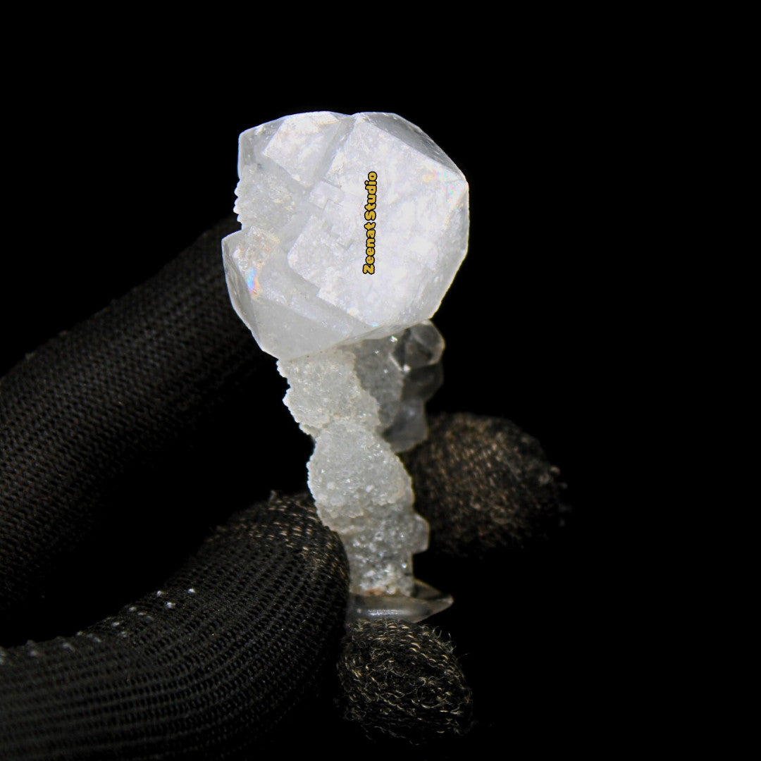 Unusual Apophyllite Crystal Cluster 6cm 180g Shiny Luster Tower Mineral Specimen