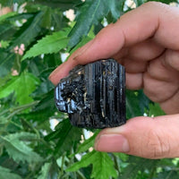 Grade A++ Shiny Black Tourmaline Stone, 0.85-1.25" Natural Black Tourmaline