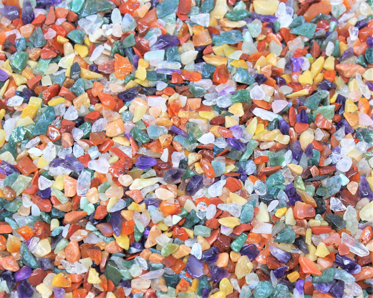 Assorted Semi Tumbled Gemstone Mini Chips 3-10 mm, Tiny, Mixed Chips Bulk Lot