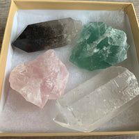 Premium Crystals & Healing Stones Set for New Beginnings, Meditation, Protection