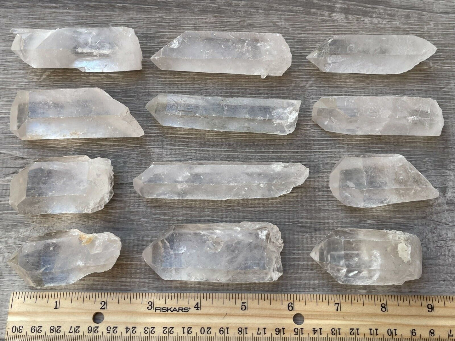 Grade A+++ Natural Clear Quartz Crystal Points, 2 to 4 Inches Long, 2-3 oz