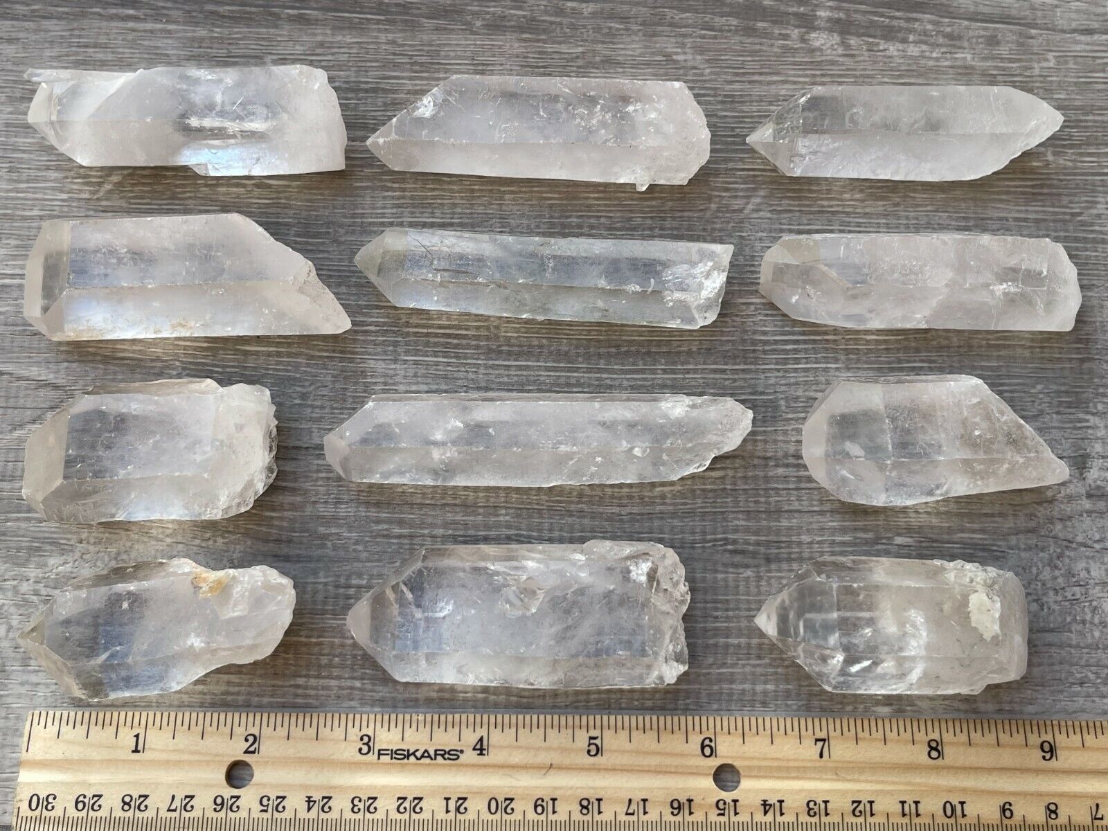Grade A+++ Natural Clear Quartz Crystal Points, 2 to 4 Inches Long, 2-3 oz