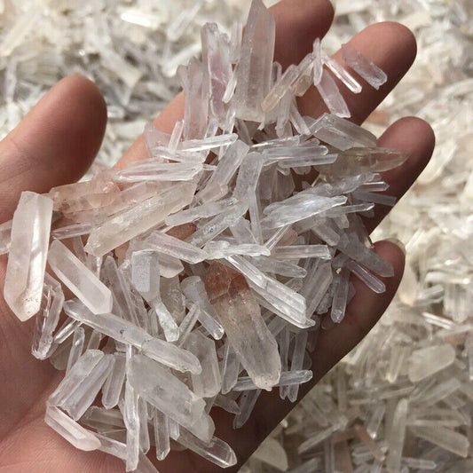 Lot Natural Clear Quartz Crystal Points 1/2Lb Terminated Wand Healing