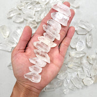 Mini Quartz Crystal Points Bulk, Crystals for Necklace Pendants & Healing Gems