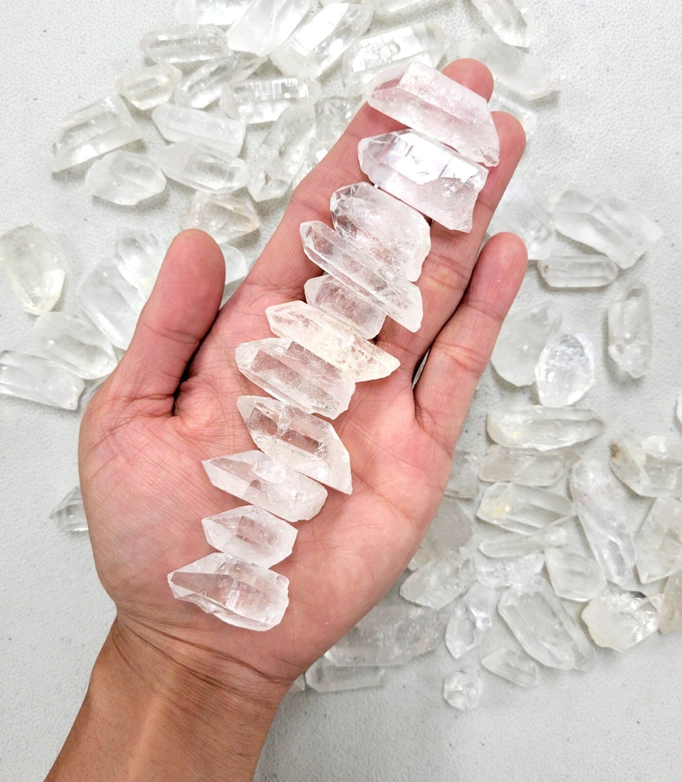 Mini Quartz Crystal Points Bulk, Crystals for Necklace Pendants & Healing Gems