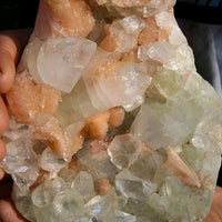 Apophyllite Point & Stilbite Crystal Cluster 5lb  Reiki Energy Stone 20×13cm
