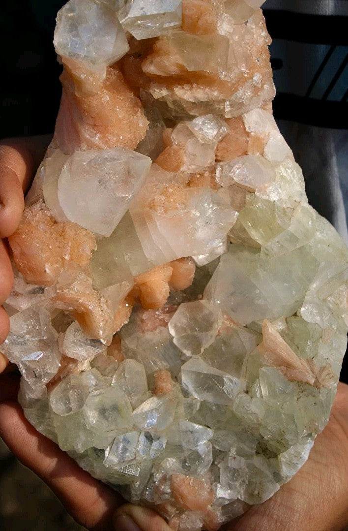 Apophyllite Point & Stilbite Crystal Cluster 5lb  Reiki Energy Stone 20×13cm