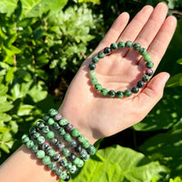 8 mm Bead Gemstone Bracelets: BUY 3 GET 1 FREE! (Stretch Crystal Bead Bracelets)