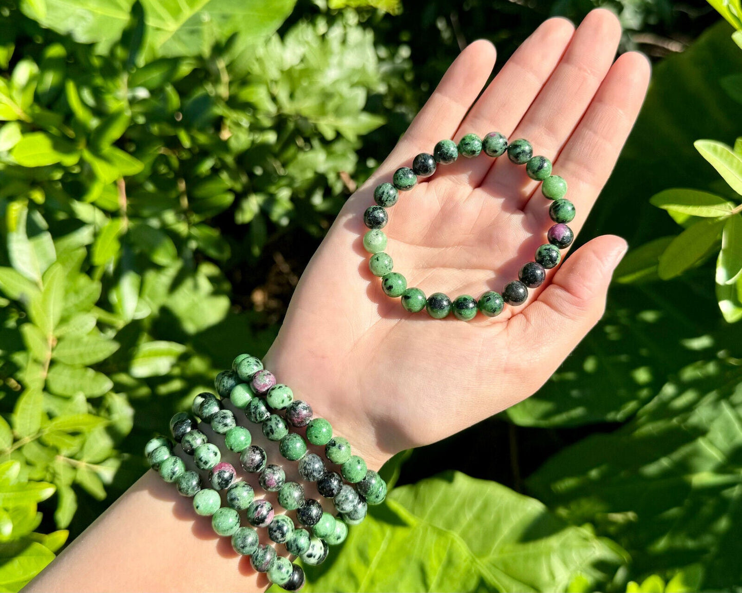 8 mm Bead Gemstone Bracelets: BUY 3 GET 1 FREE! (Stretch Crystal Bead Bracelets)