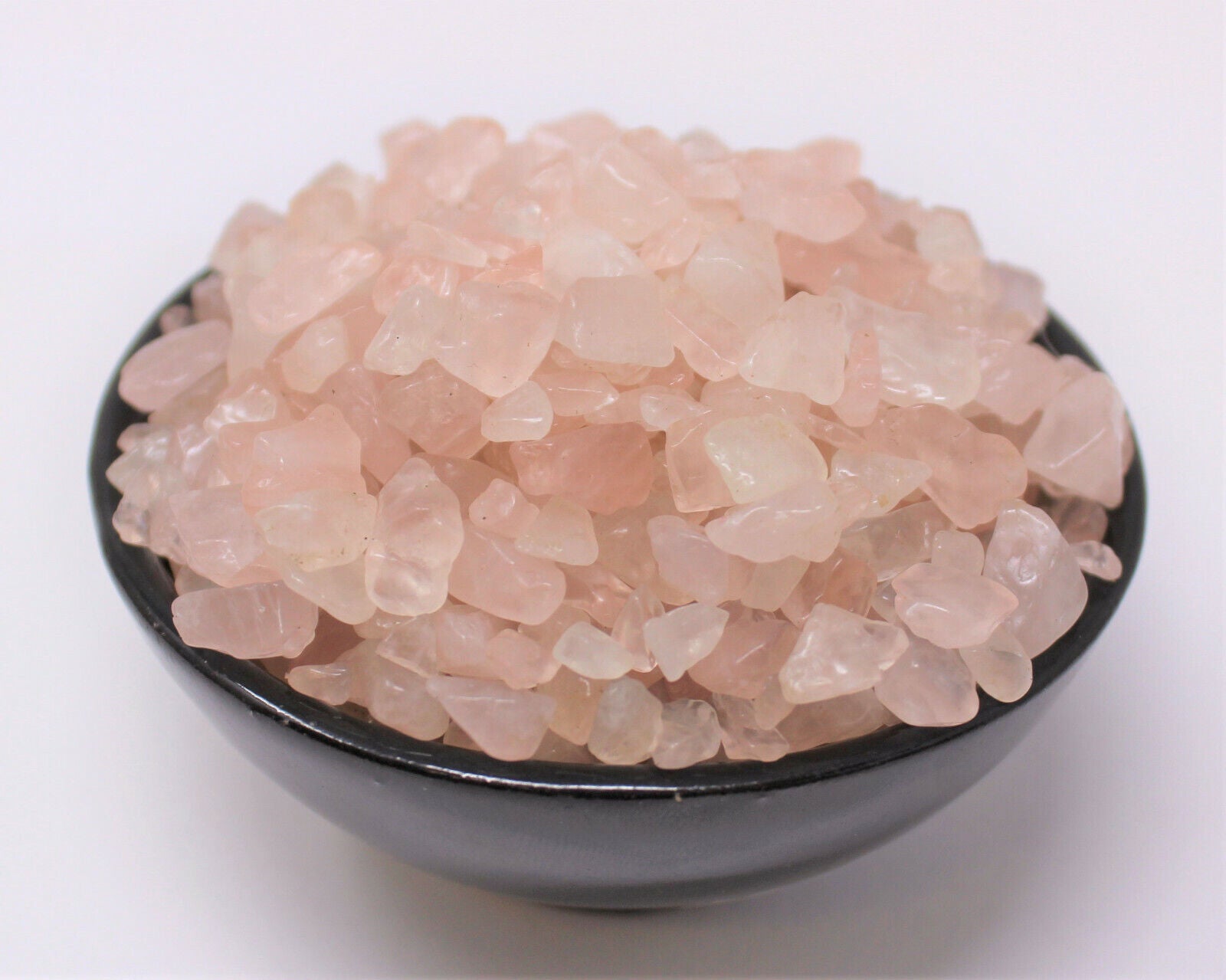 Rose Quartz Semi Tumbled Gemstone Mini Chips 6-8 mm, 'A' Grade Wholesale Lots