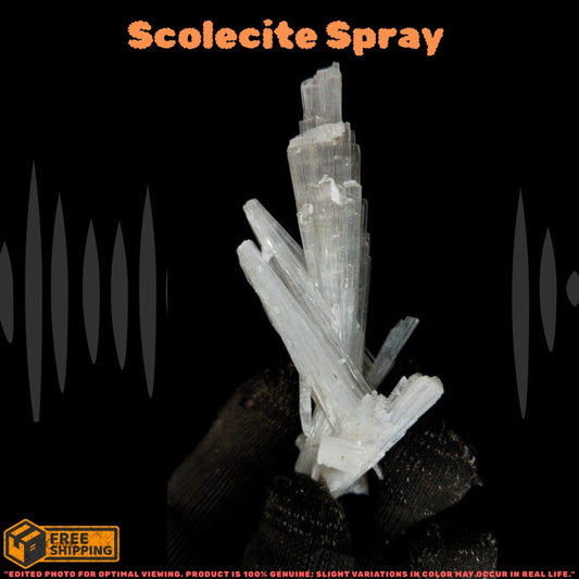 Natural Scolecite Healing Cluster 15g White Zeolite Mineral from India