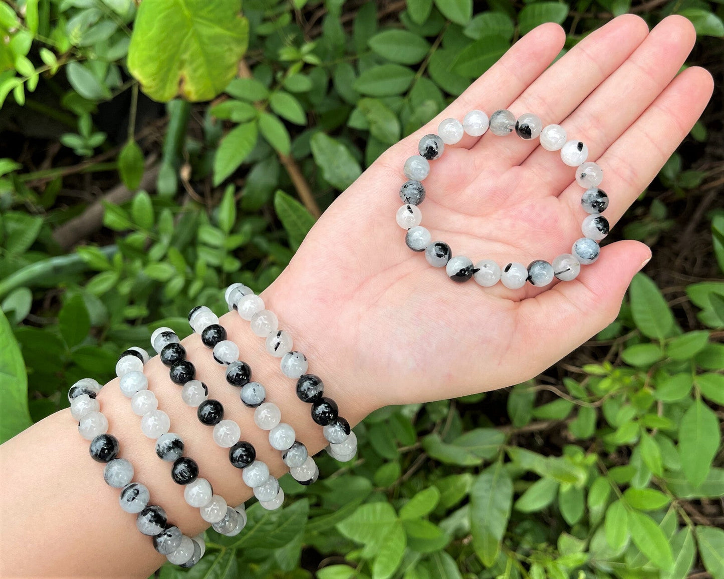 8 mm Bead Gemstone Bracelets: BUY 3 GET 1 FREE! (Stretch Crystal Bead Bracelets)