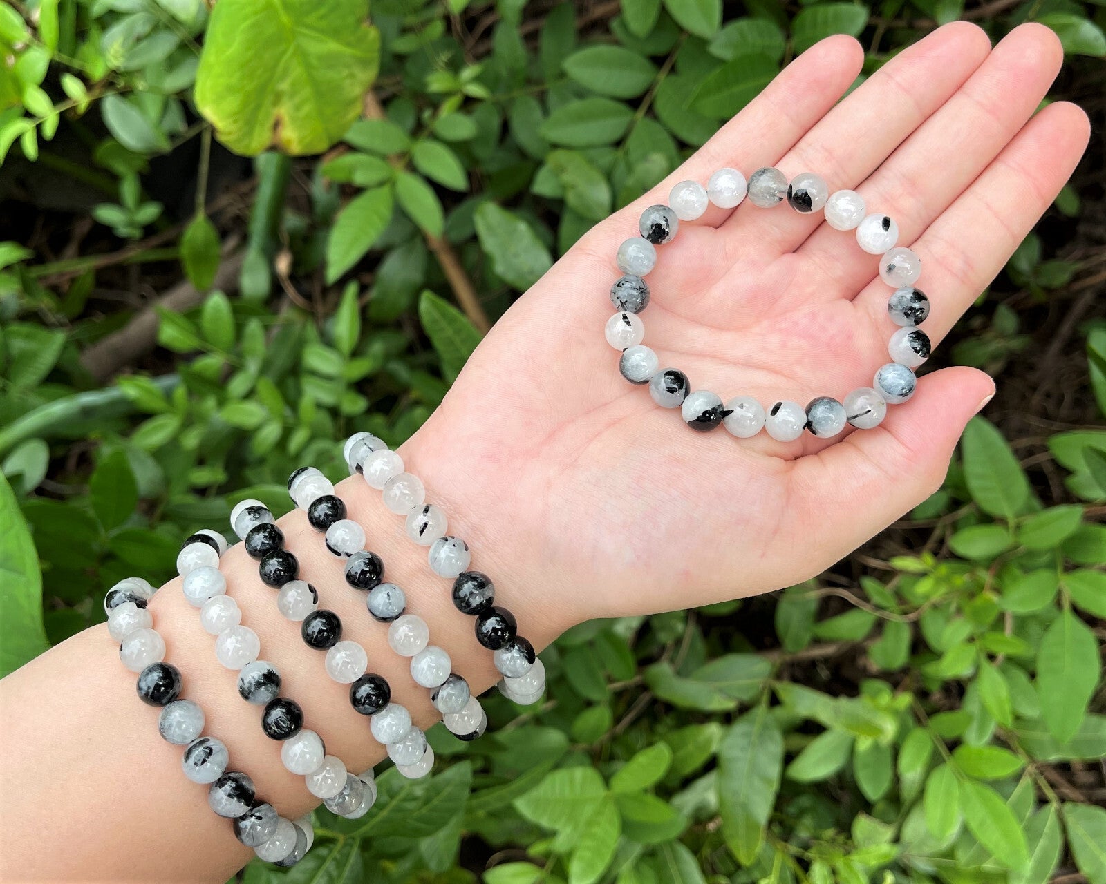 8 mm Bead Gemstone Bracelets: BUY 3 GET 1 FREE! (Stretch Crystal Bead Bracelets)