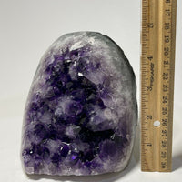 Finely Polished Uruguay Deep Purple Amethyst Cluster Crystal Geode, Pick a Size