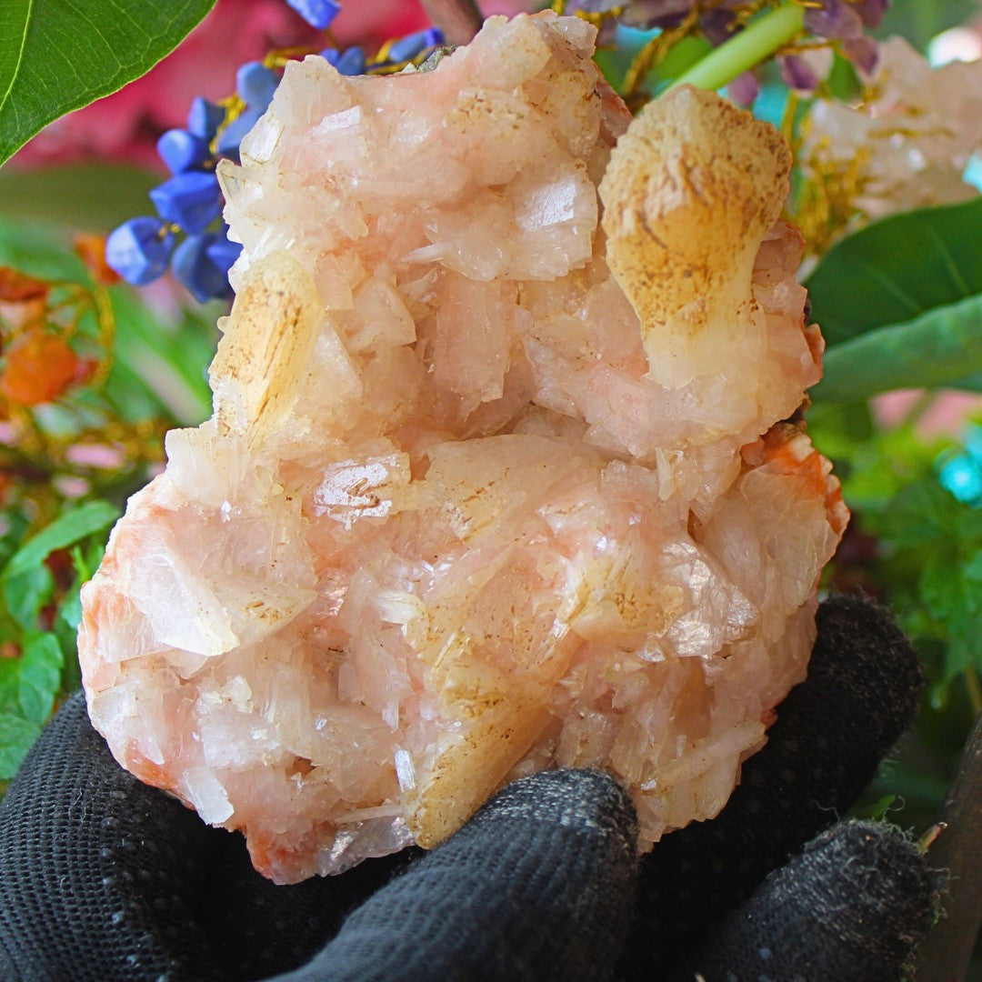 230g Natural Stilbite & Heulandite Cluster | Calming & Spiritual Healing Stone