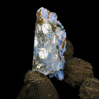 Rare 20g Rainbow Calcite & Blue Chalcedony Specimen Crystal India