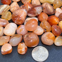 Red Carnelian Agate Tumbled Stones (By The Piece Or Pound) Bulk Wholesale Supply