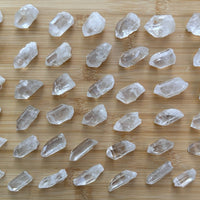 0.75" - 1.5" Small Rough Clear Quartz Point, Raw Healing Crystals, Wholesale Lot