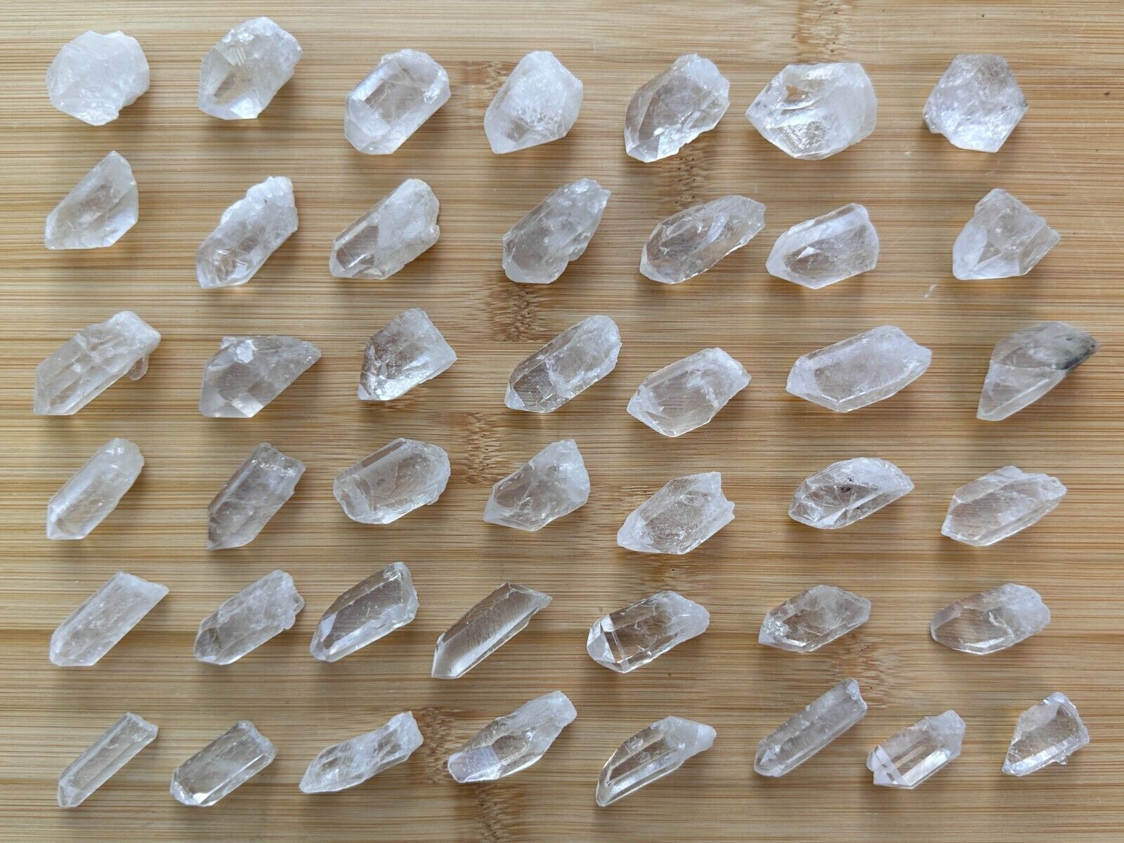 0.75" - 1.5" Small Rough Clear Quartz Point, Raw Healing Crystals, Wholesale Lot