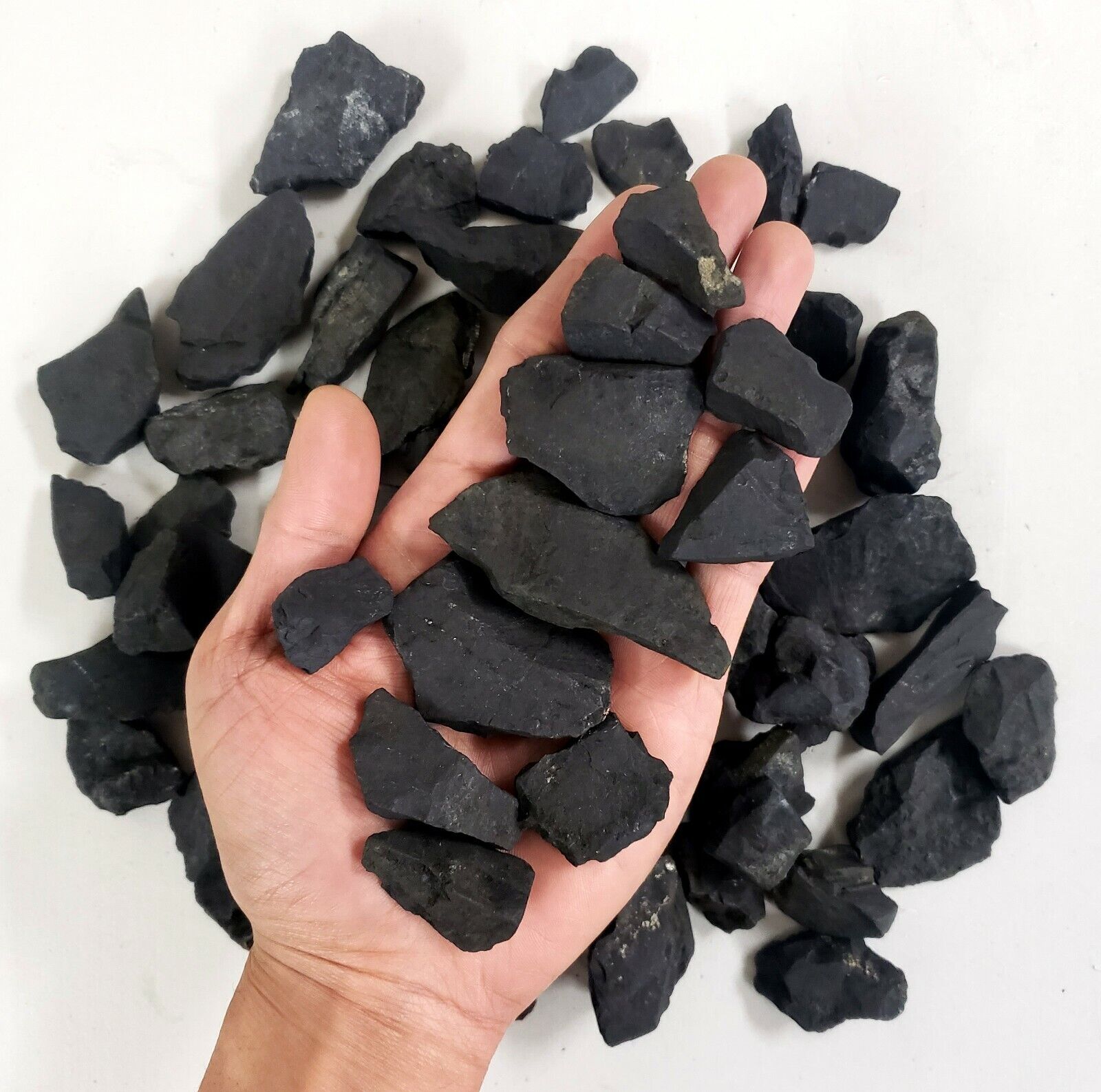 Raw Shungite Stones - Bulk Rough Stones from Russia - Healing Crystals Bulk