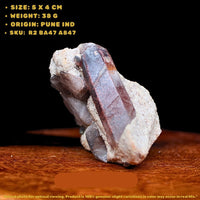 38g Phantom Quartz Crystal Specimen Rare Formation India Mineral