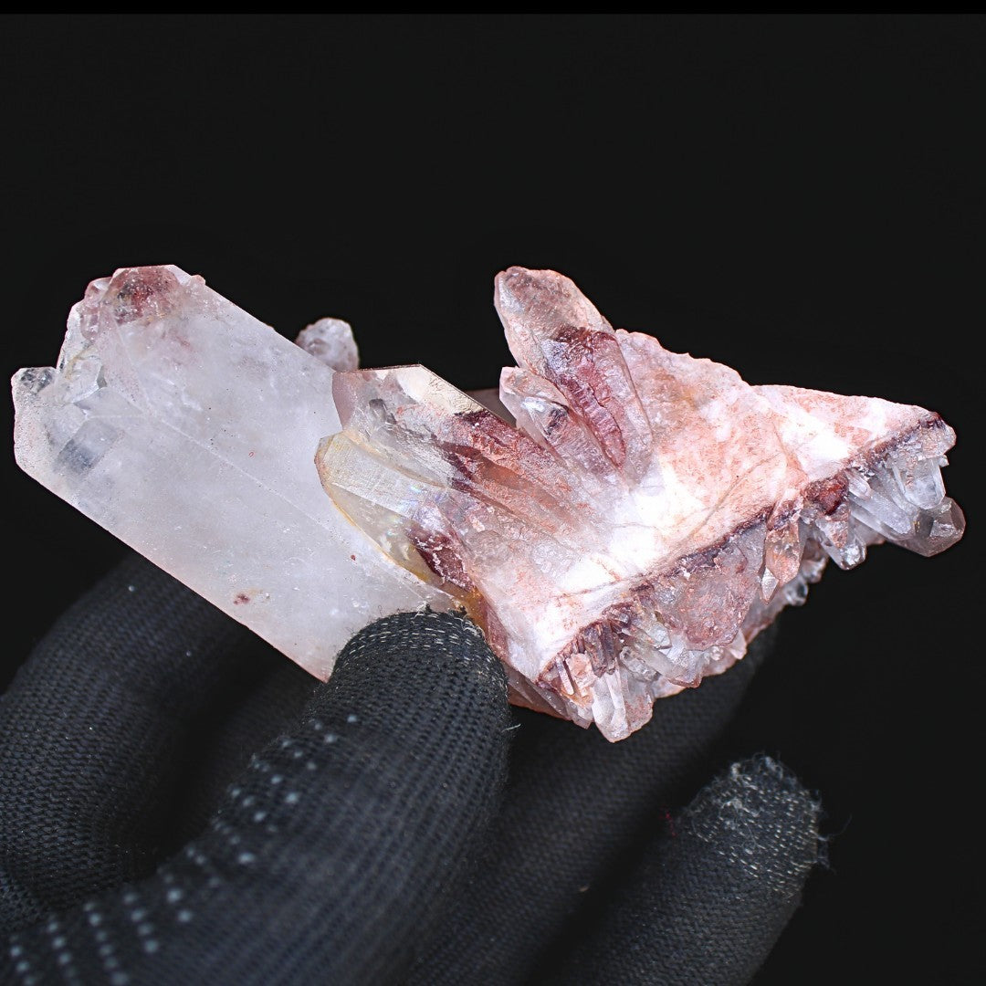 Natural Phantom Quartz Cluster 150 g 10×5 cm Raw Crystal Mineral from India