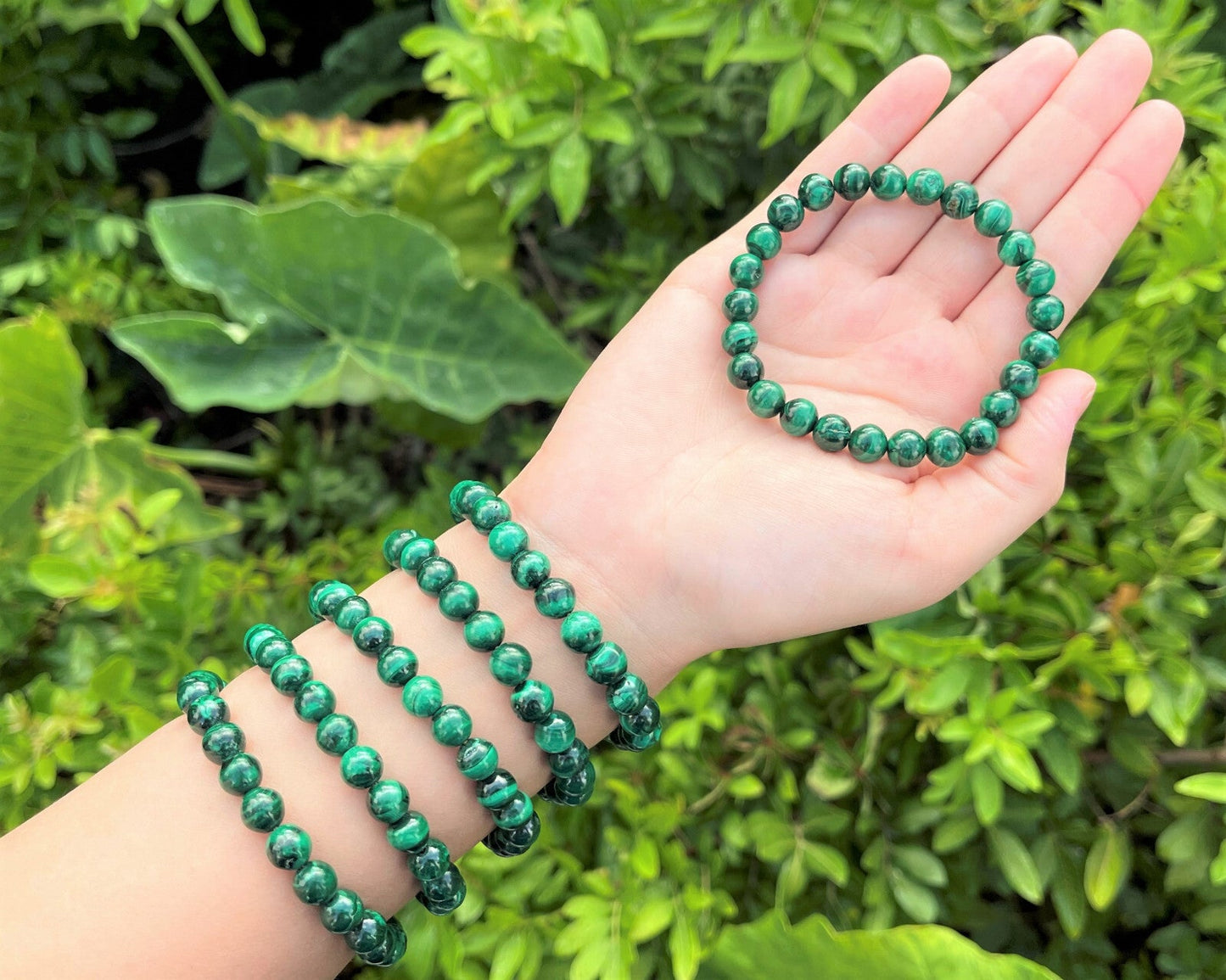 8 mm Bead Gemstone Bracelets: BUY 3 GET 1 FREE! (Stretch Crystal Bead Bracelets)