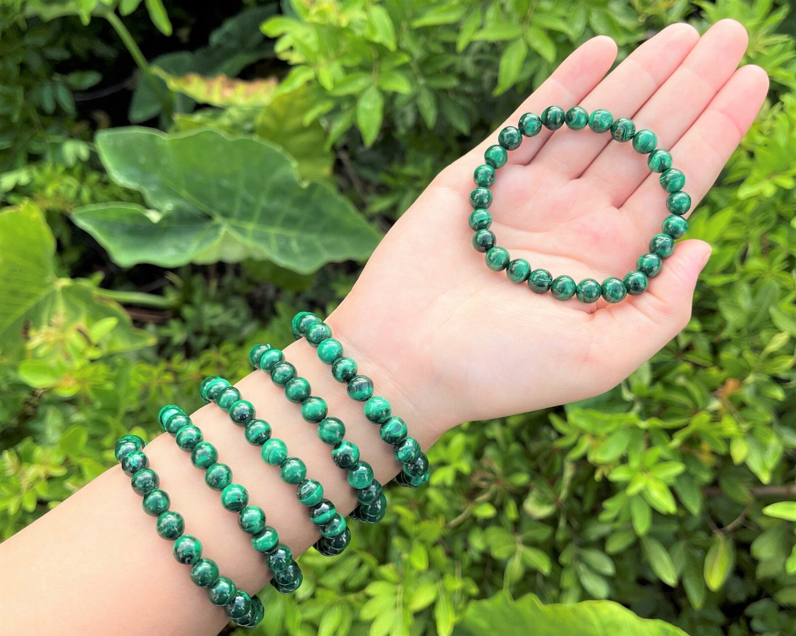 8 mm Bead Gemstone Bracelets: BUY 3 GET 1 FREE! (Stretch Crystal Bead Bracelets)