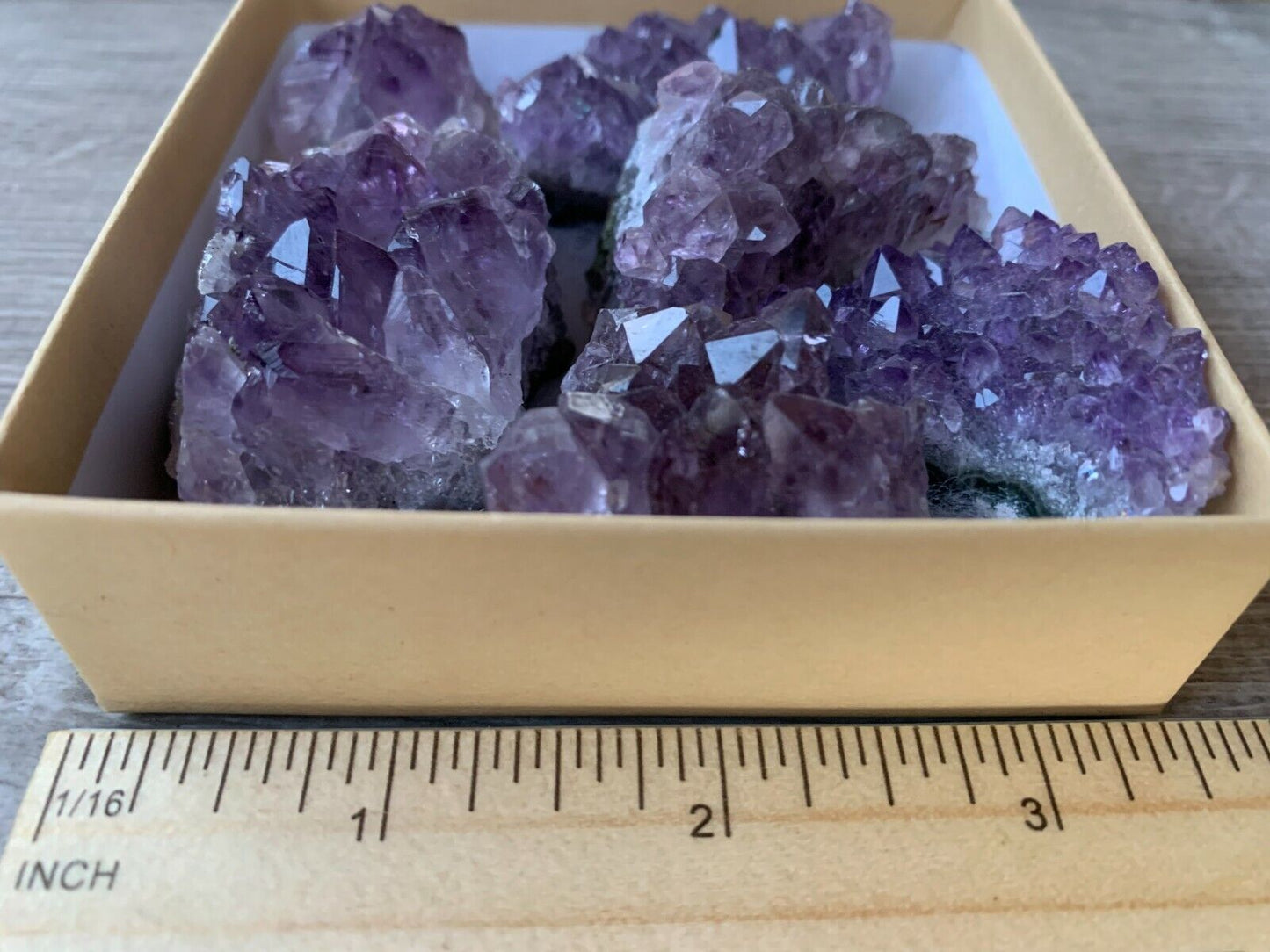 Raw Amethyst Cluster Druzy Collection Box: 6 - 8 oz Box Lot, Natural Amethyst