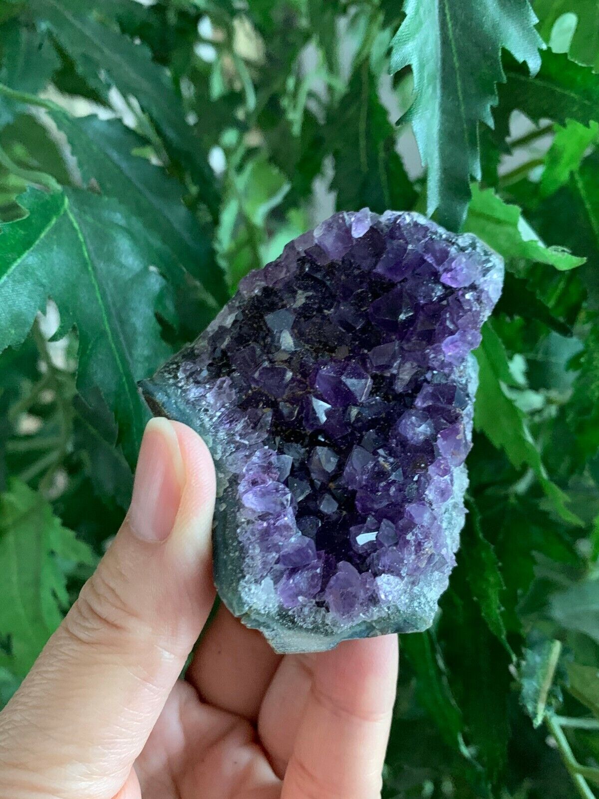 Deep Purple Amethyst Cluster From Uruguayan, Amethyst Geode, Raw Amethyst