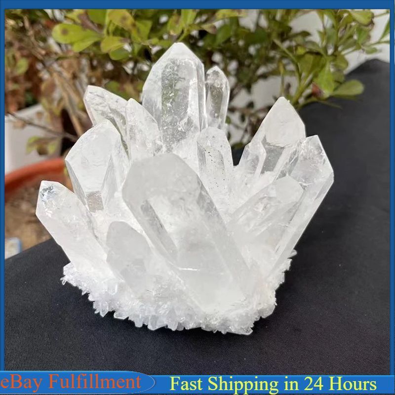 Large Natural Clear Quartz Crystal Cluster Gemstone Druzy Geode Specimen Healing
