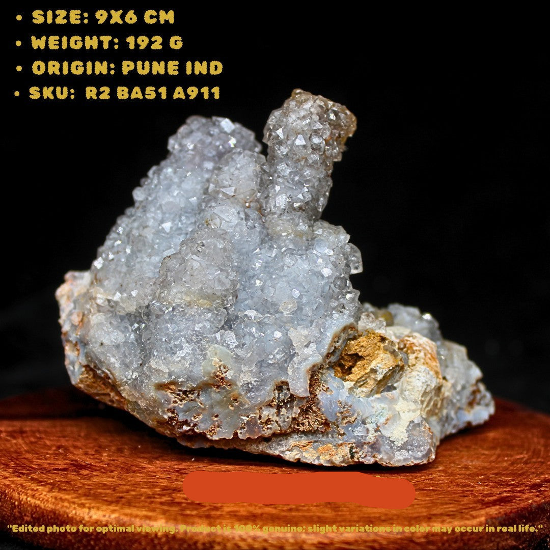 Rare Apophyllite Stilbite Cluster 192g Mineral Specimen India