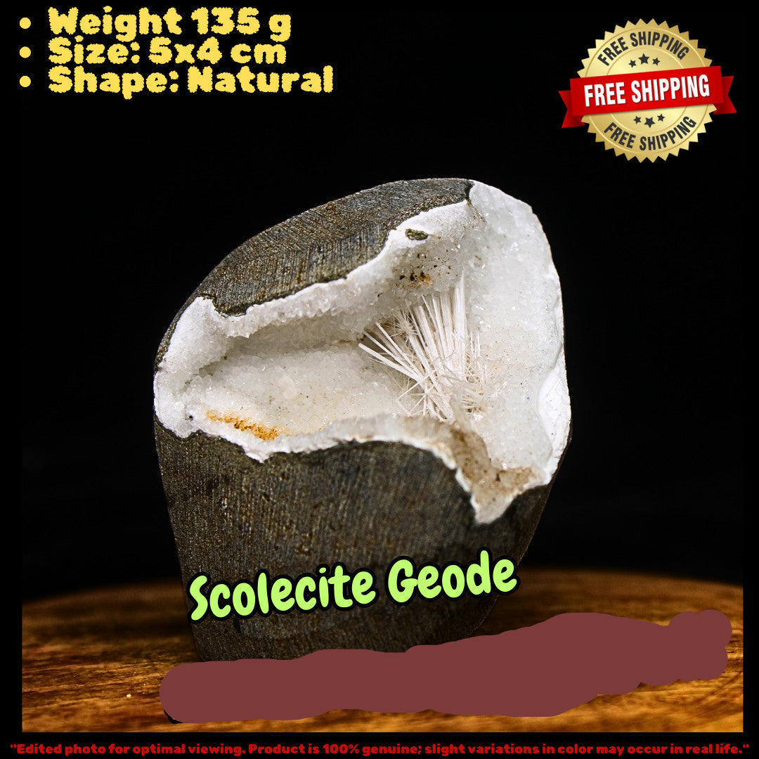Natural Scolecite Spray Geode – 135g – Zeolite Crystal from India 🇮🇳
