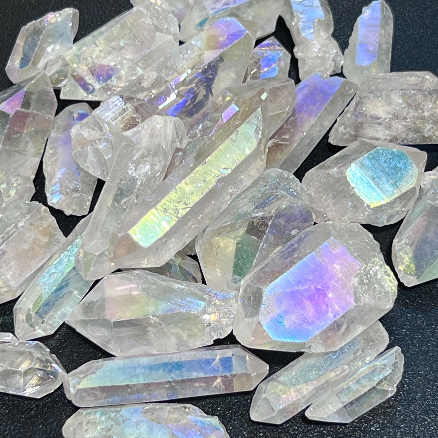 Angel Aura Clear Quartz Crystal Rough Raw Points Bulk Wholesale Lot Gemstone