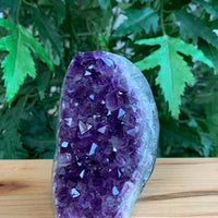 Finely Polished Uruguay Deep Purple Amethyst Cluster Crystal Geode, Pick a Size