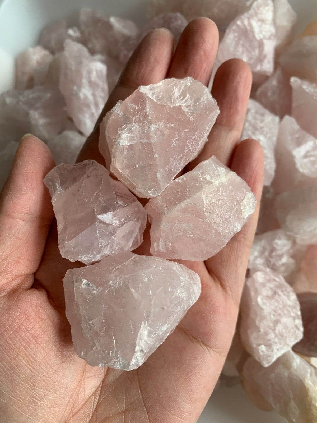 Natural Rough Rose Quartz Crystal Mineral, You Choose Amount