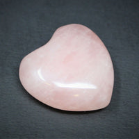 Rose Quartz Heart: Bulk 10 Piece Lot (Pocket Size 1" Puffed, Pink) Wholesale