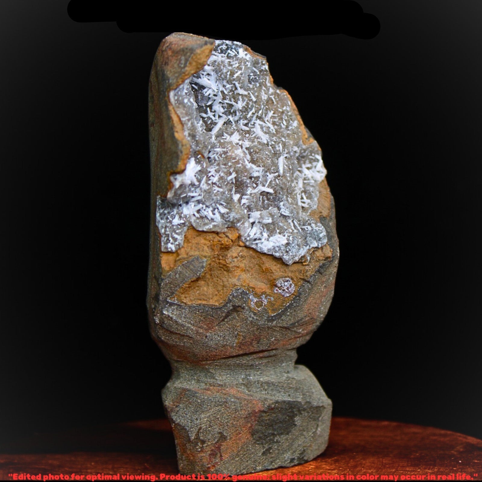 Natural Scolecite Geode Chalcedony Cluster High Healing Crystal Stone 230g