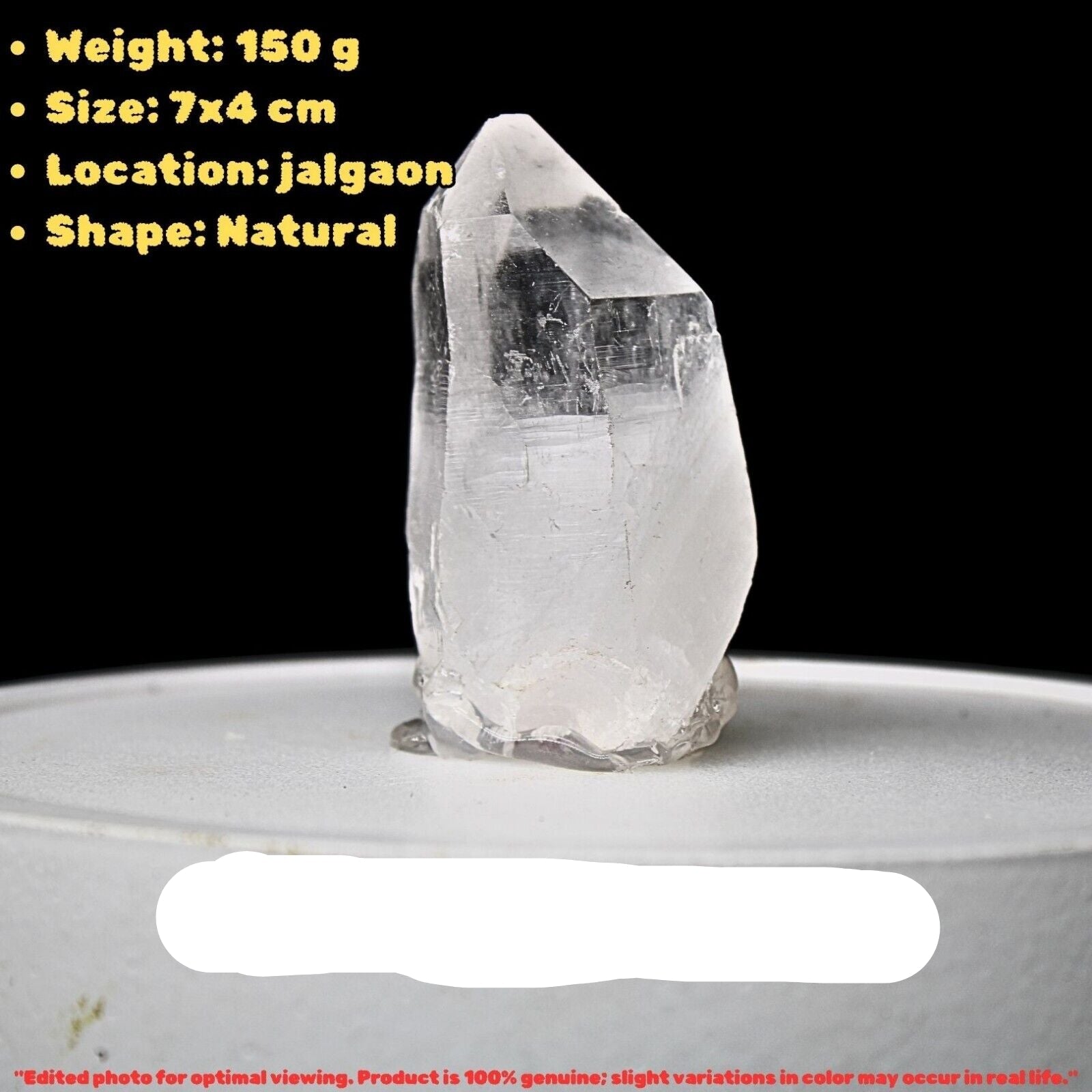 Himalayan Clear Quartz Point Wand Ethically Sourced Healing Crystal from India