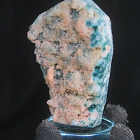 400g Natural Stilbite on Chalcedony Coral Mineral Specimen from India