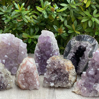 Uruguayan Amethyst Cluster, Grade B Amethyst Geode with Cut Base, Pick a Size