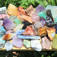 Bulk Mixed Crafters Collection: Gems Crystal Natural Rough Raw 1/2 lb Lot