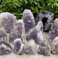 Uruguayan Amethyst Cluster, Grade B Amethyst Geode with Cut Base, Pick a Size