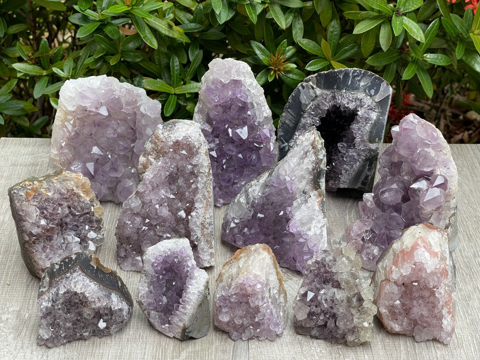 Uruguayan Amethyst Cluster, Grade B Amethyst Geode with Cut Base, Pick a Size
