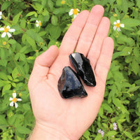 Raw Natural Black Obsidian Crystals: Choose How Many Pieces - Rough Obsidian